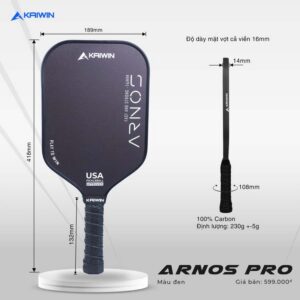 Vợt Pickleball Kaiwin Arnos Pro Đen