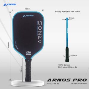 Vợt Pickleball Kaiwin Arnos Pro Xanh Ya