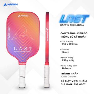 Vợt Pickleball Kaiwin Last Đỏ Cam