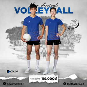 Đồ Thể Thao Bóng Chuyền Thiết Kế Mã BCX-100 Màu Xanh Bích
