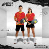 Trang Phục Pickleball Màu Đỏ Phối Vàng Năng Động Mã PKX-24