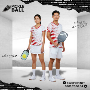 Bộ Quần Áo Thi Đấu Pickleball Màu Trắng Năng Động Cho Cặp Đôi Mã PKX-62