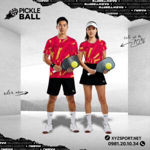 Đồng Phục Thể Thao Pickleball PKX-30 Phối Đỏ Vàng – Thoải Mái Và Nổi Bật Trên Sân