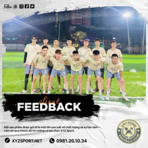 Hình Ảnh Thực Tế Mẫu Quần Áo Bóng Đá Đặt May Tại XYZ SPORT Màu Vàng Kem