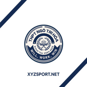 Logo Trường THPT Ngô Trí Hòa 2024–2025 Xanh Navy - Thanh Lịch & Chuyên Nghiệp