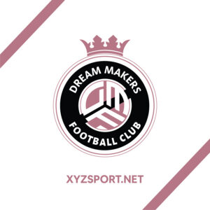 Logo Dream Makers Football Club - Tông Hồng Đất Sang Trọng