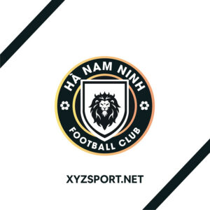 Logo Hà Nam Ninh FC Thiết Kế 2 - Tông Đen Trắng Chủ Đạo