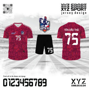 Áo Bóng Đá Đỏ Đô USTH FC – Thiết Kế Urban Cá Tính | XYZ Sport