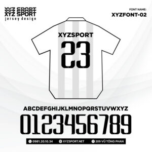 Mẫu Font Số XYZFONT-02 Độc Lạ, Cá Tính