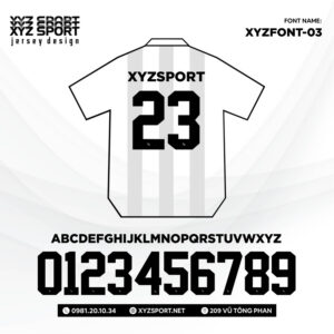 Font Số In Ấn XYZFONT-03 In Ấn Sắc Nét