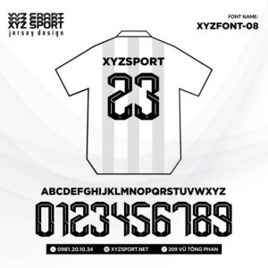 Font Số XYZFONT-08 Cá Tính,Ấn Tượng