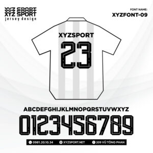 Mẫu Font XYZFONT-09 Hiện Đại,Năng Động