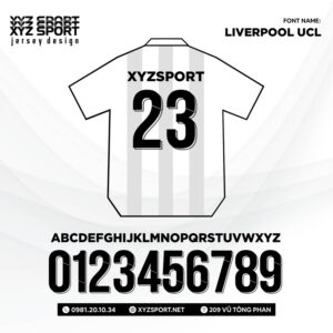 Font Số Hiện Đại Liverpool UCL Chuyên Nghiệp