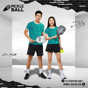 Áo Thể Thao Pickleball Mã PKX-19 Màu Xanh Ngọc Form Dáng Đẹp