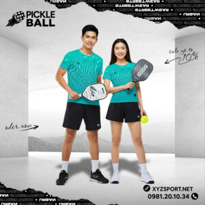 Áo Thể Thao Pickleball Đẹp Độc Lạ Mã PKX-13 Màu Xanh Ngọc