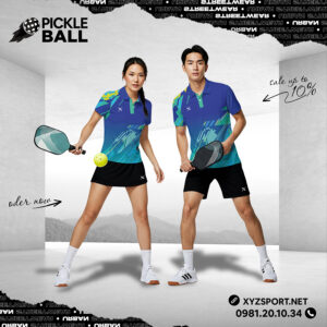 Áo Pickleball Thiết Kế Mã PKX-01 Màu Xanh Dương Năng Động Khỏe Khoắn