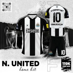 Mẫu Áo Newcastle United Sân Nhà – Trắng Đen Cá Tính