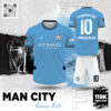 Áo Đấu Manchester City 2024 (Home Kit) Màu Xanh MC Truyền Thống