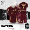 Mẫu Áo Bayern Training Màu Đỏ Đô Năng Động