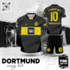 Áo Đấu Dortmund Away Kit - Xám Huyền Bí Phối Vàng Nổi Bật