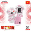 Áo Bóng Đá Thiết Kế Màu Hồng Pastel – Team Việt Nam