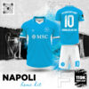 Bộ Đồ Đá Banh Napoli Home Kít - Xanh Ya Nổi Bật