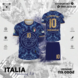 Bộ Training Kit Italia Màu Tím Đậm Baroque
