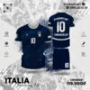 Bộ Áo Bóng Đá Italia Training Kit Màu Tím Than Chuyên Nghiệp