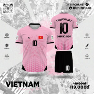Quần Áo Đội Tuyển Vietnam Training  Màu Hồng Nổi Bật