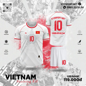 Mẫu Đội Tuyển Vietnam Training Kit Màu Trắng Đỏ Tinh Tế Và Nhiệt Huyết