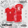 Quần Áo Đá Banh VIETNAM Training Kit Màu Đỏ Nổi Bật