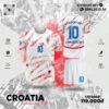 Mẫu Áo Đội Tuyển Croatia Training Kit Màu Trắng Đỏ Thể Thao Mạnh Mẽ