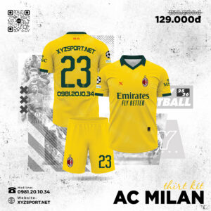 Áo Đấu AC Milan Mùa 2025-2026 Màu Vàng Tươi Năng Động