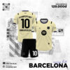 Áo Bóng Đá Barcelona Away Kit 25/26 Màu Vàng Kem