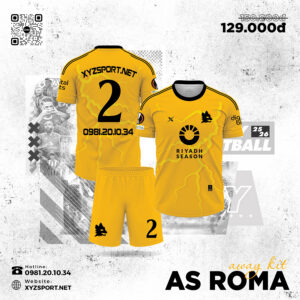 Ra Mắt Áo Đấu AS Roma Away 2025/26 Màu Vàng Nổi Bật