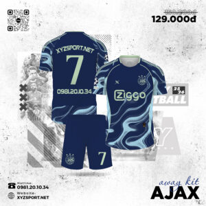Ajax Away Kit 2025–2026 Màu Tím Than – Hiện Đại Và Đẳng Cấp