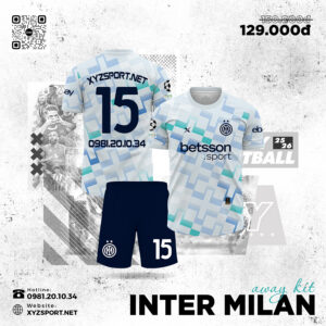Quần Áo Đấu Inter Milan Away 2025/26 Màu Trắng Năng Động