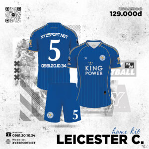 Áo Bóng Đá CLB Leicester City Sân Nhà 2025/2026 Màu Xanh Bích