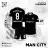 Bộ Quần Áo Bóng Đá Man City Away Kit 25/26 - Màu Đen