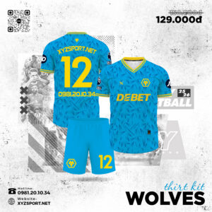 Mẫu Áo Đấu Wolves Third Kit 25/26 Màu Xanh Ya Nổi Bật
