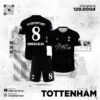 Tottenham Away Kit 2025/2026 - Màu Đen Mạnh Mẽ, Phong Cách Thể Thao