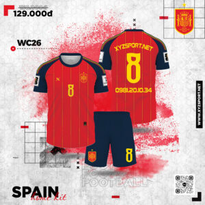 Ra Mắt Áo Đấu Đội Tuyển Tây Ban Nha Sân Nhà 2026 Màu Đỏ