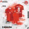 Bộ Quần Áo Thể Thao Canada 2026 Màu Đỏ Nhiệt Huyết, Hiện Đại, Năng Động