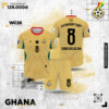 Bộ Áo Bóng Đá Ghana Sân Khách 2026 Màu Vàng Đồng Thanh Lịch