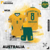 Quần Áo Bóng Đá Úc 2026 Màu Vàng Hoàng Gia - Australia World Cup SN05