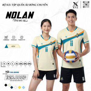 Mẫu Áo Bóng Chuyền XYZ BC-10 Màu Kem – Sự Lựa Chọn Lý Tưởng Cho Người Yêu Thể Thao