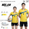Mẫu Áo Bóng Chuyền Unisex Màu Vàng XYZ BC-10 Năng Động