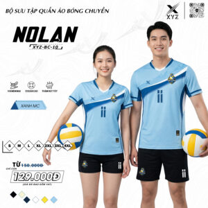 Bộ Áo Bóng Chuyền XYZ BC-10 Màu Xanh MC – Năng Động, Thoải Mái Tối Đa Khi Tập Luyện