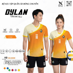 Bộ Sưu Tập Quần Áo Bóng Chuyền DYLAN Màu Cam Năng Động