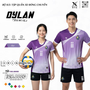 Áo Bóng Chuyền XYZ BC-12 Màu Tím Gradient Năng Động